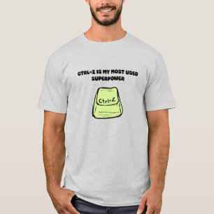 Camiseta Ctrl+Z Superpoder Comando Desfazer Humor de Tecnol