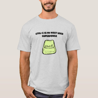 Camiseta Ctrl+Z Superpoder Comando Desfazer Humor de Tecnol