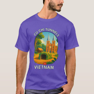 Camiseta Cu Chiunnels Região HCMC Vietnã Icônico Ásia Marco