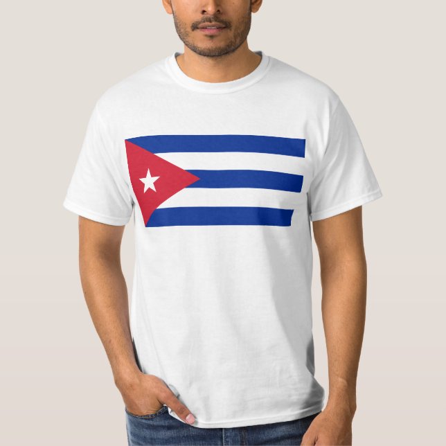 Camiseta CU da bandeira de Cuba (Frente)