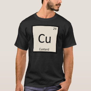 Camiseta Cu - Química da Creme Química Símbolo da Tabela Pe