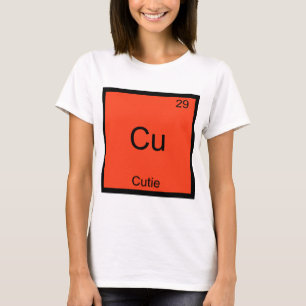 Camiseta Cu - Símbolo de Elemento de Química Cutie Funny 