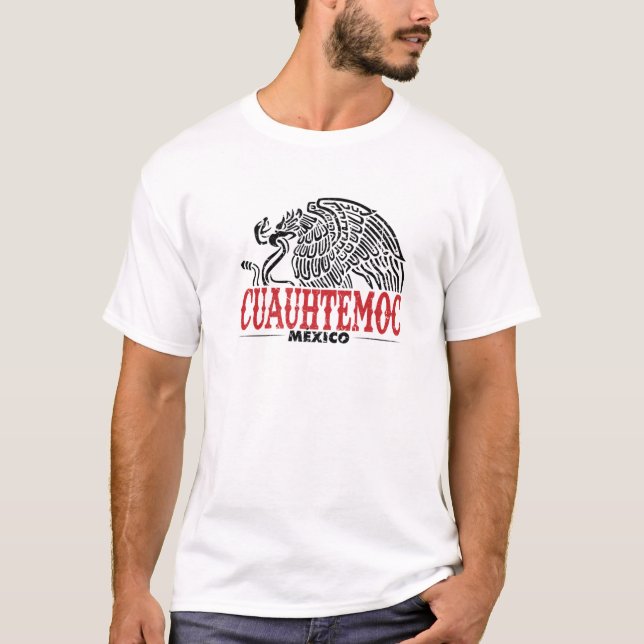 Camiseta Cuauhtémoc Mexico Eagle Retro Vintage Distingue-Se (Frente)