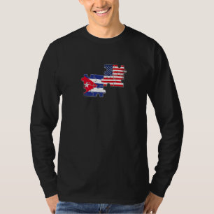 Camiseta Cuba Amizade dos Estados Unidos Roota Bandeira Ame