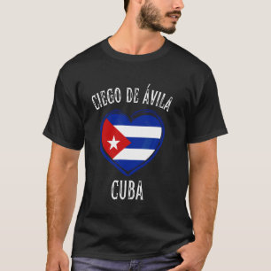 Camiseta Cuba Bandeira Coração Ciego De Avila Cidade