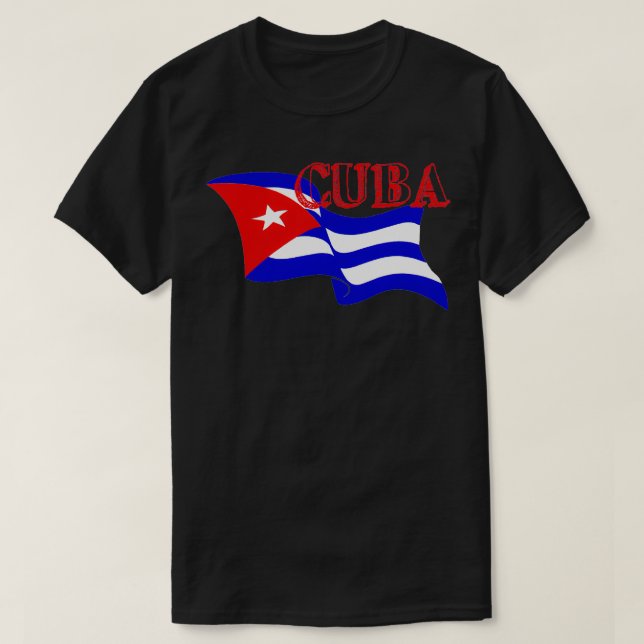 Camiseta Cuba, Bandera cubana, Arte Windy (Frente do Design)