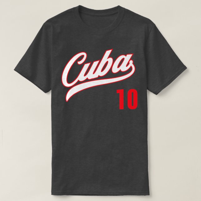 Camiseta Cuba Baseball Remera Beisbol Cuban Jersey 10 1 (Frente do Design)