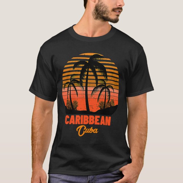 Camiseta Cuba Caribbean Sea Beach Vacation (Frente)