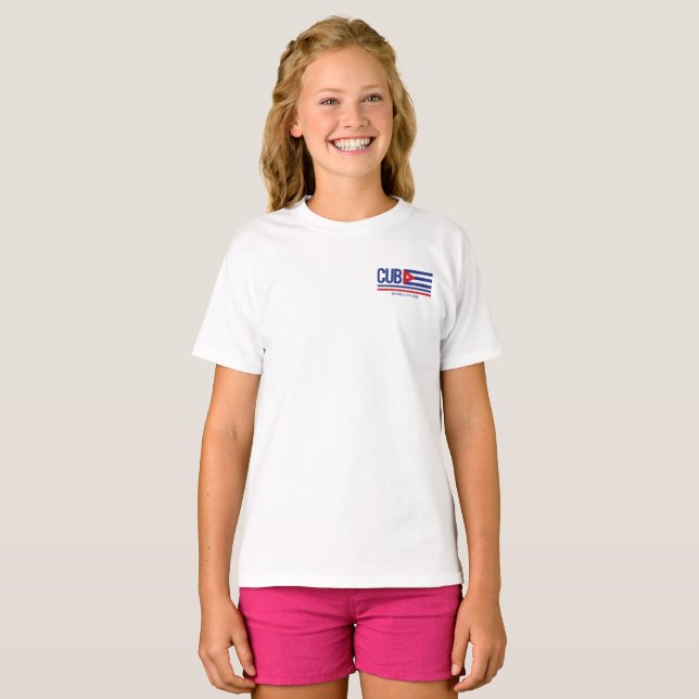 Camiseta Cuba Código ISO Alpha 3 design T-Shirt (Frente Completa)