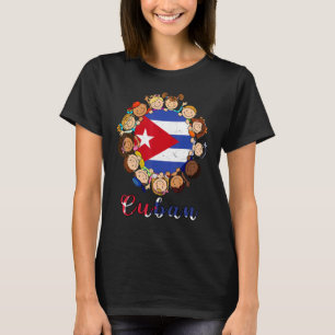 Camiseta Cuba Crianças Cubanita Herança Hispânica Bandeira