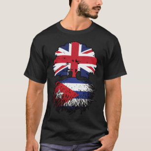 Camiseta Cuba - Cuba - Reino Unido: Árvore Rota Bandeira