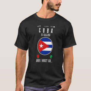 Camiseta Cuba Está Ligando E Eu Tenho Que Ir Para Bandeira