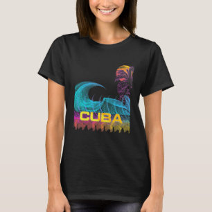 Camiseta Cuba Estilo Retro dos Anos 80 Vaporwave Vintage