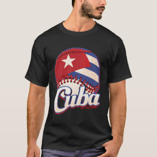 Camiseta Cuba Flag Cubano Baseball Heritage Vintage Patriot