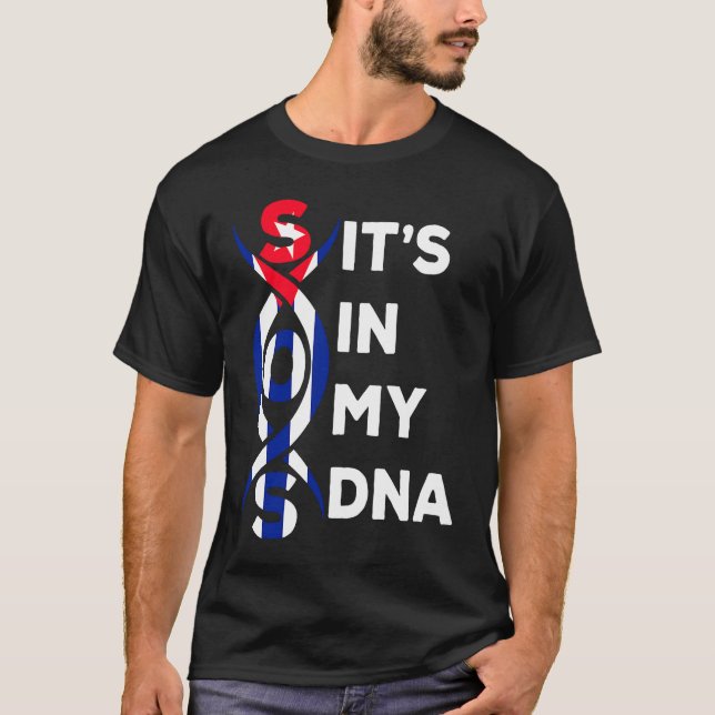 Camiseta Cuba It's In My DNA Cuban Flag Pride Freedom (Frente)