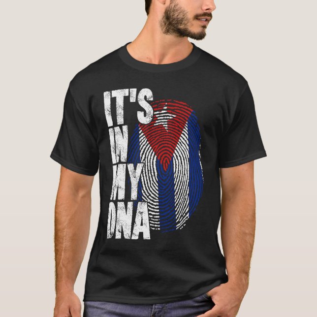 Camiseta Cuba It's In My DNA For Men Women Flag Cubans (Frente)