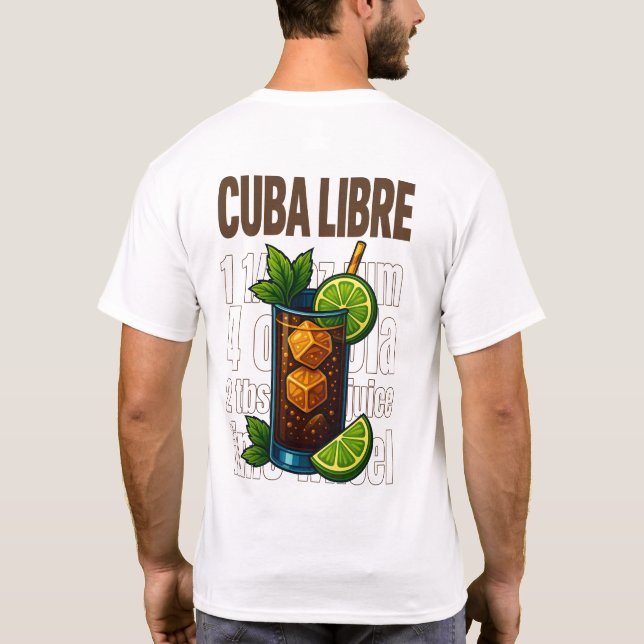 Camiseta Cuba Libre T-Shirt – Classic Rum & Cola Cocktail (Verso)