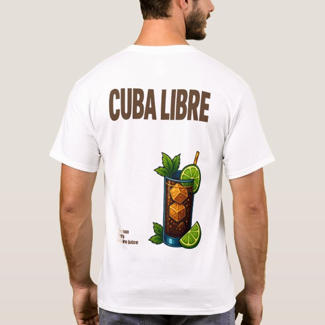 Camiseta Cuba Libre T-Shirt – Classic Rum & Cola Cocktail (Verso)