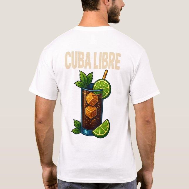 Camiseta Cuba Libre T-Shirt – Classic Rum & Cola Cocktail (Verso)