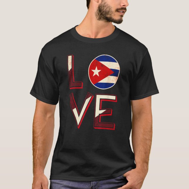 Camiseta Cuba Love Cuban Flag Havana (Frente)