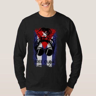 Camiseta Cuba Por Mulheres Sem Cabelo Sos Cuba Bandeira Liv