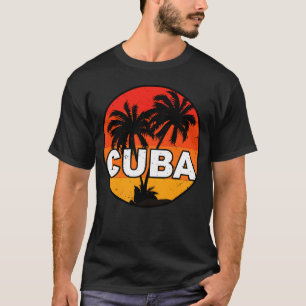Camiseta Cuba Retro Anos 70 Pôr do Sol FériasViagem Surf vi