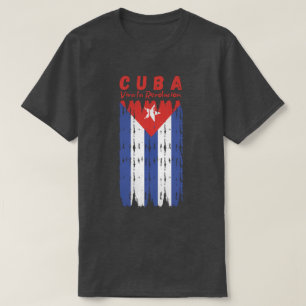 Camiseta Cuba Retro Flag Viva La Revolution