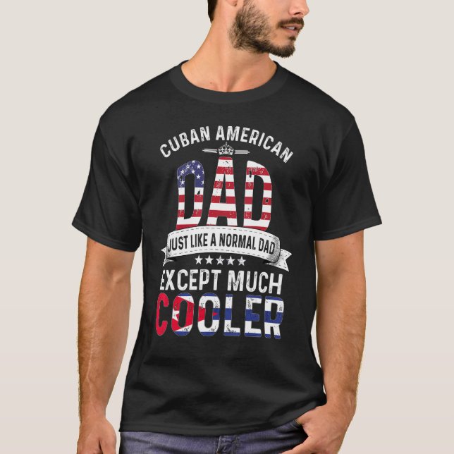 Camiseta Cuban American Dad Fathers Day Papa Country Cuba F (Frente)