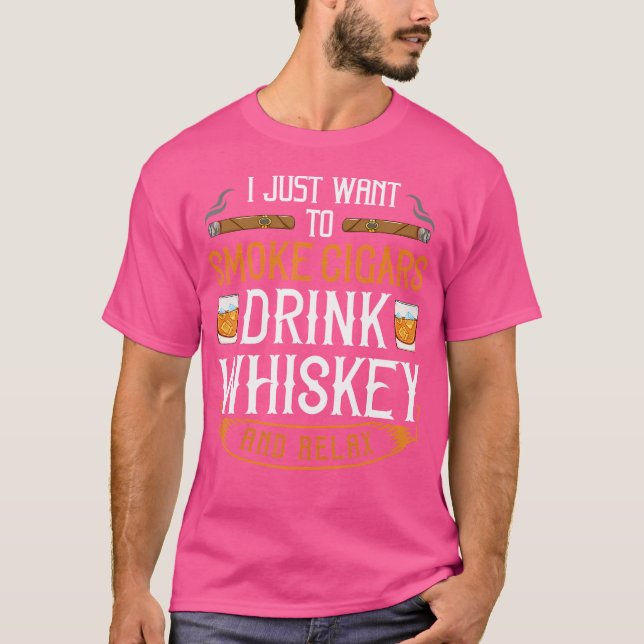 Camiseta Cuban Cigar Whiskey Scotch Drinker (Frente)