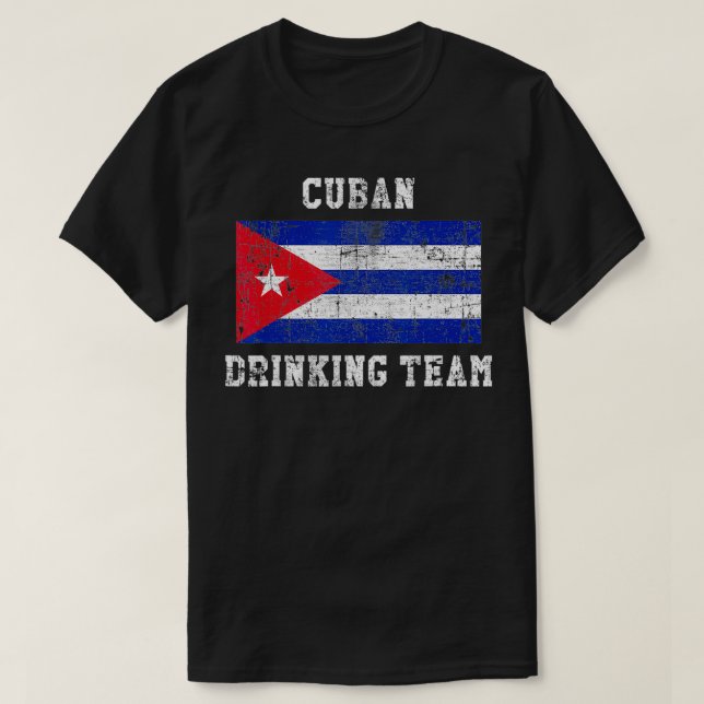 Camiseta Cuban Drinking Team Funny National Pride Gift  (Frente do Design)