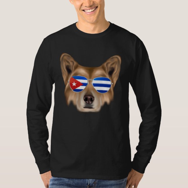 Camiseta Cuban Flag Canaan Dog Dog Cuba Pocket (Frente)