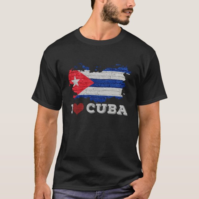 Camiseta Cuban Flag Cuba  Miami Spanish Cuban (Frente)