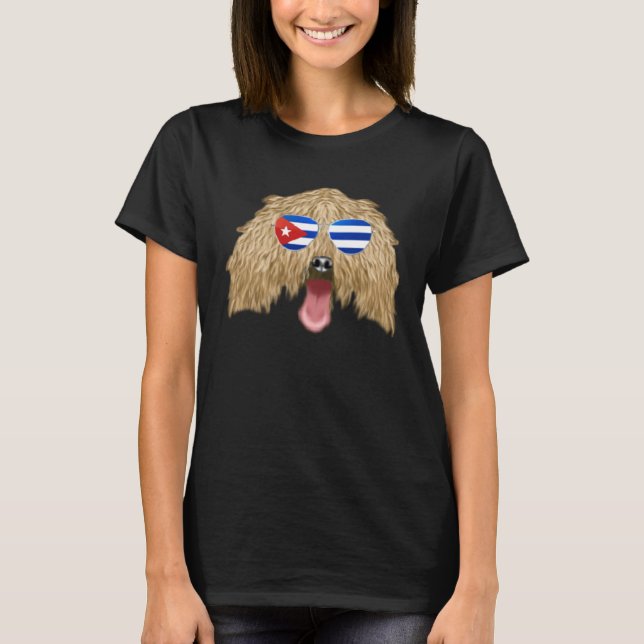 Camiseta Cuban Flag Komondorok Dog Cuba Pocket (Frente)