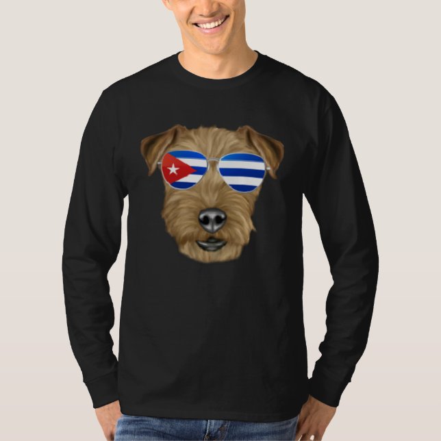 Camiseta Cuban Flag Lakeland Terrier Dog Cuba Pocket (Frente)