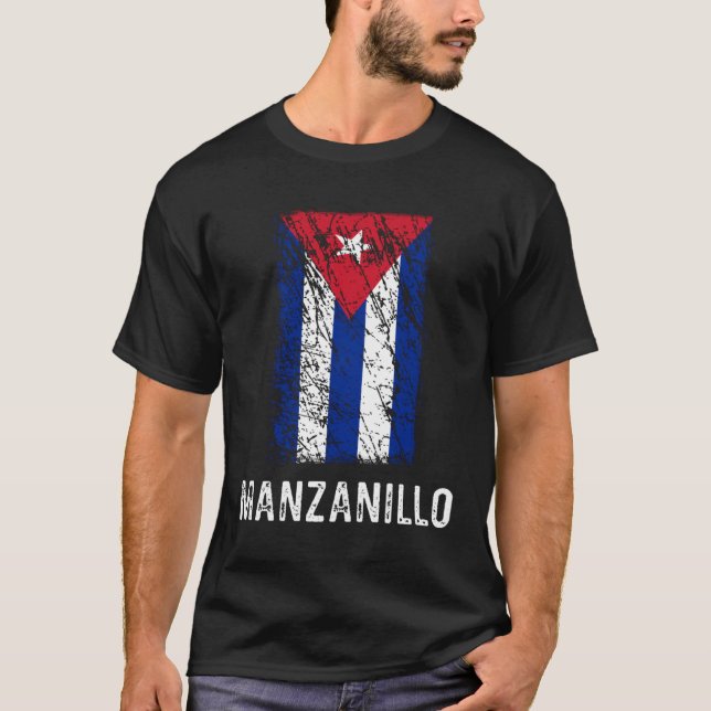 Camiseta Cuban Flag Manzanillo Cuban Pride (Frente)