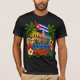 Camiseta Cuban Roots T-Shirt | Cuban Flag Pride Cuba