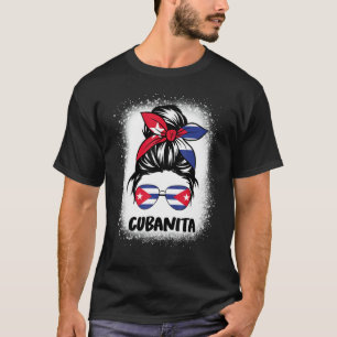 Camiseta Cubana Cuba Mulheres Herança Hispânica Cu