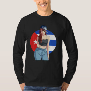 Camiseta Cubana Forte Latim Patria Cuba Flag Pride Sw