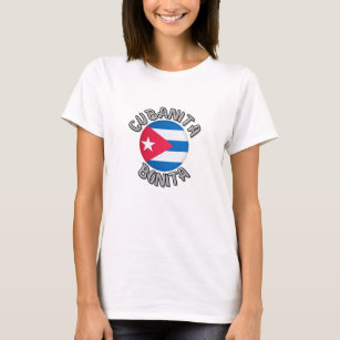 Camiseta Cubanita Menina Cubana Bandeira T-Shirt Cubanita