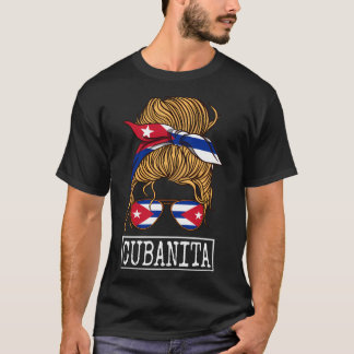 Camiseta Cubanita Mensageira Wo Arrastou Bandeira Livre De