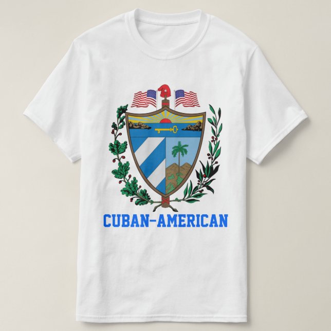 Camiseta Cubano-Americano (Frente do Design)