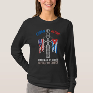 Camiseta Cubano por Blood American Por Escolha Do Patriota