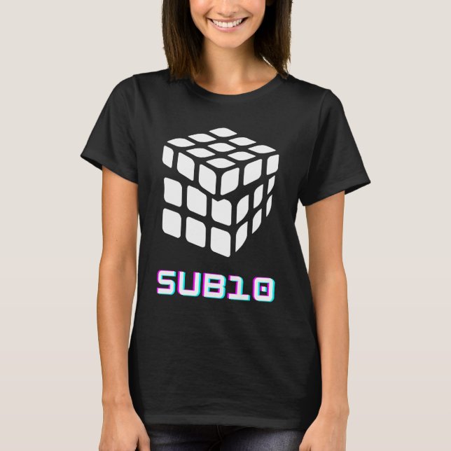 Camiseta Cube Puzzle Solve Time SUB10 (Frente)