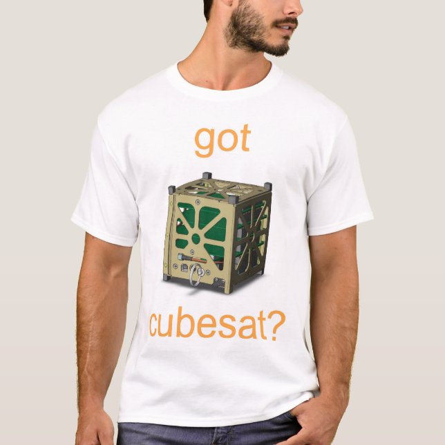Camiseta cubesat obtido - parte dianteira (Frente)