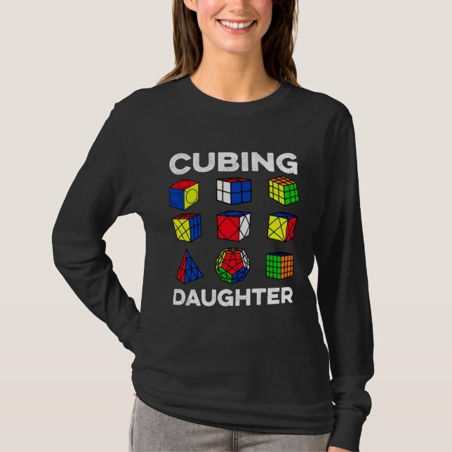 Camiseta Cubing Daughter Speedcubing Speedsolving Cuber (Frente)