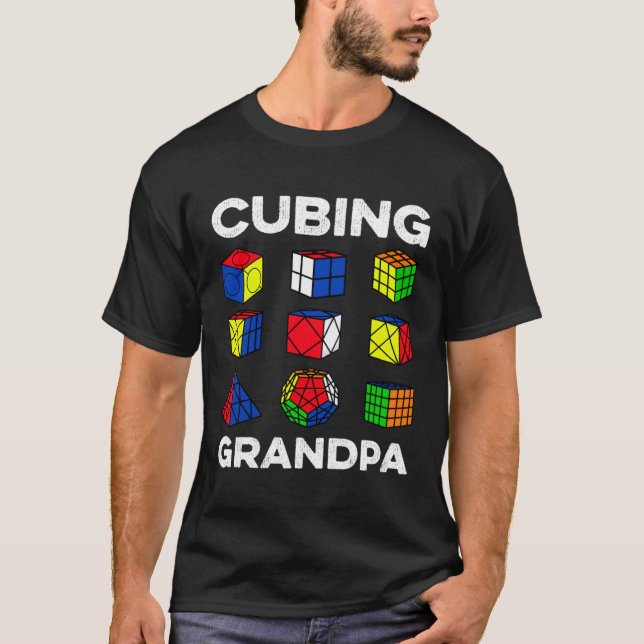 Camiseta Cubing Grandpa Speedcubing Speedsolving Cuber (Frente)