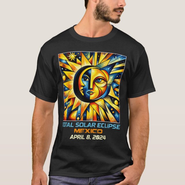 Camiseta Cubismo Eclipse Solar Total México MX (Frente)