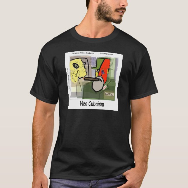 Camiseta Cubista Castro NeoCubaism Engraçado (Frente)
