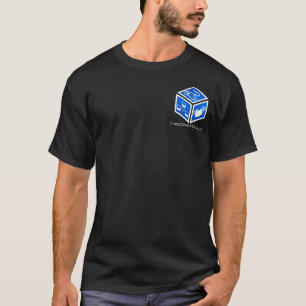 Camiseta Cubo azul de K5K com SEU NOME na parte dianteira