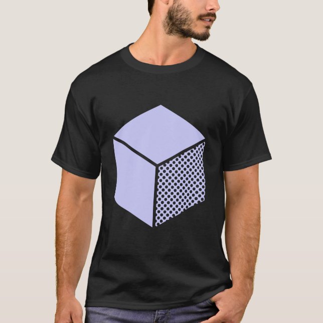 Camiseta Cubo - Azul Pó no Escuro (Frente)